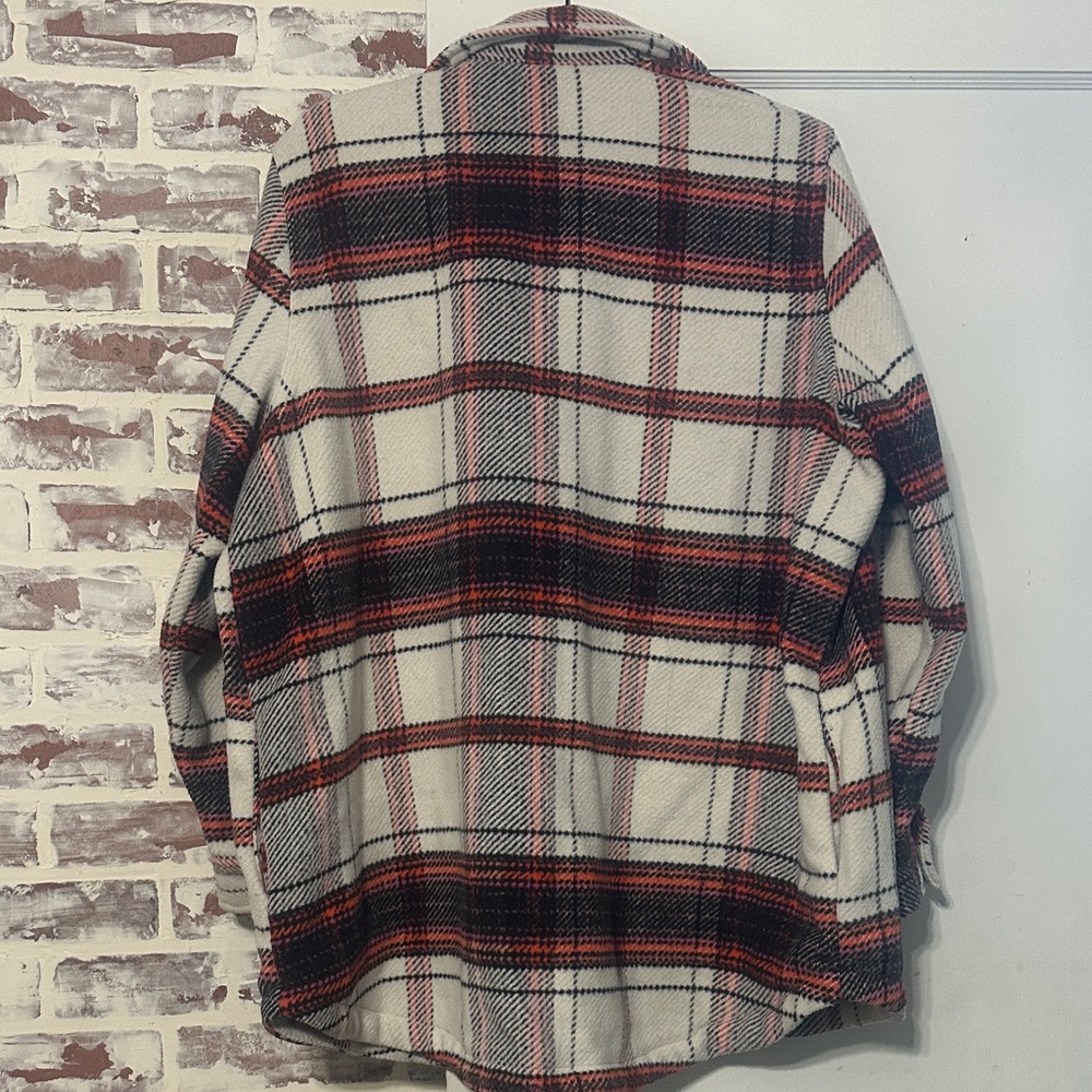 Universal Thread Plaid Utility Jacket - Red, Blac… - image 2